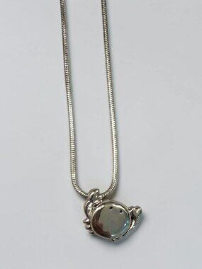 Mignon Faget Petit Crab Pendant and Chain NEW